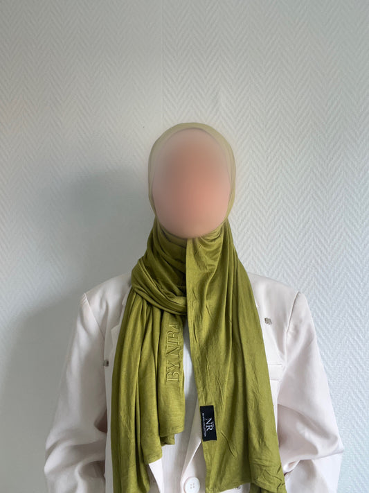 Jersey coton olive