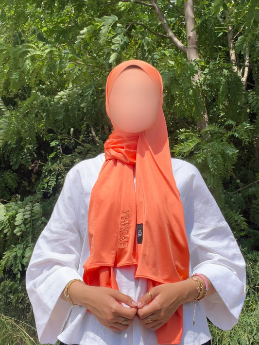 Jersey Liquide Satiné de luxe orange